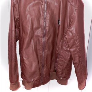 Vertical Sports leather bomber jacket